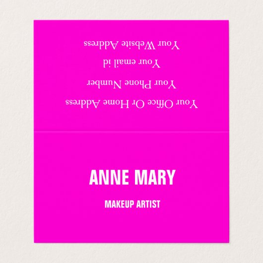 ホットピンクブライトカラフルの結婚かわいいシックガーリー 名刺 (外部フラット)