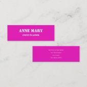 ホットピンクブライトカラフルズ結婚イベントプランナー スキニー名刺 (正面/裏面)