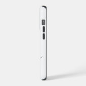 ホットピンクブラックイニシャル名モノグラムの iPhoneケース (左側面)