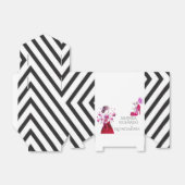 ホットピンクブラックハイヒールシューズキンセアニェラパーティー フェイバーボックス (折り畳みなし)