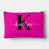 ホットピンクブラックモノグラム アクセサリーポーチ (裏面)