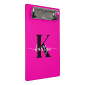 ホットピンクブラックモノグラム ミニクリップボード (アングル)