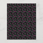 ホットピンクブラックラクロススティック&ハートスクラップブック (裏面)