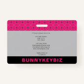 ホットピンクブラック企業の企業の従業員ID バッジ (裏面)