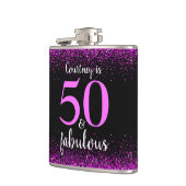 ホットピンクブラック50と素晴らしい名前をカスタムする モダン フラスク (左)