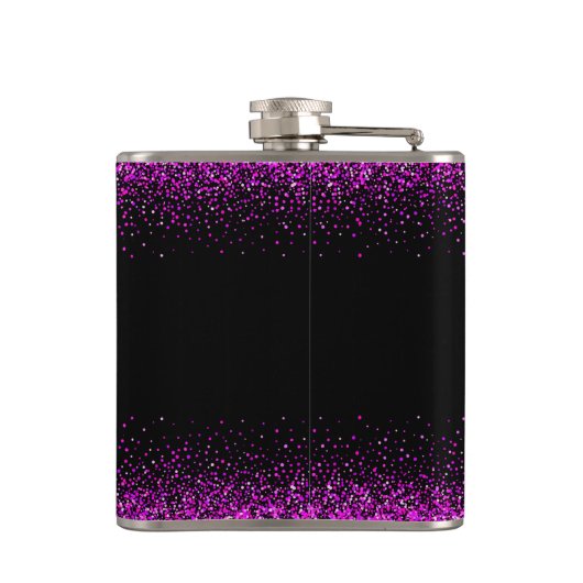 ホットピンクブラック50と素晴らしい名前をカスタムする モダン フラスク (裏面)