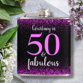 ホットピンクブラック50と素晴らしい名前をカスタムする モダン フラスク