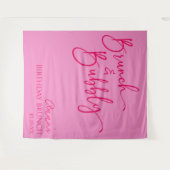 ホットピンクブランチ&バブリー誕生日ブランチパーティー タペストリー (正面(横))