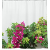 ホットピンクブーゲンビリアの花 シャワーカーテン (正面)