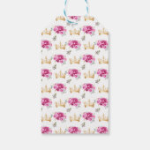 ホットピンクプリンセスキンセアニラハッピーバースデー ギフトタグ (裏面)