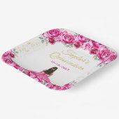 ホットピンクプリンセスフローラキンセアニラ ペーパープレート (傾斜あり)