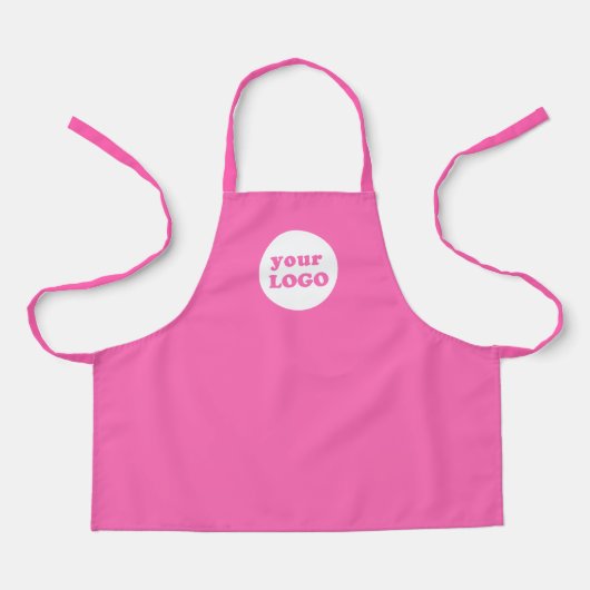 ホットピンクプロフェッショナルカスタムビジネスロゴキッズ エプロン (正面)
