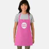 ホットピンクプロフェッショナルカスタムビジネスロゴキッズ エプロン (インサイチュ)