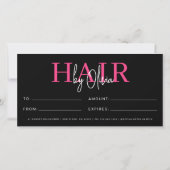 ホットピンクヘアサロンモノグラムギフト券 (裏面)