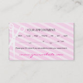 ホットピンクヘア&美しいアポイントメント 予約カード (裏面)