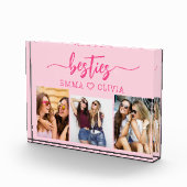 ホットピンクベスティーズ友達3フォトコラージュキープサケ フォトブロック (右)