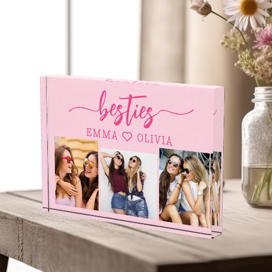 ホットピンクベスティーズ友達3フォトコラージュキープサケ フォトブロック