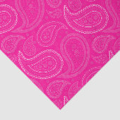 ホットピンクペイズリーの白いティッシュペーパー 薄葉紙 (詳細)
