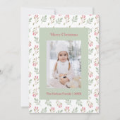 ホットピンクホリーベリーとユーカリのクリスマスカード シーズンカード (正面)