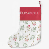 ホットピンクホリーベリークリスマスストッキング スモールクリスマスストッキング (裏面)