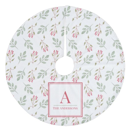 ホットピンクホリーベリークリスマスツリースカート フリース ツリースカート (正面)