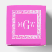 ホットピンクホワイトギリシャ鍵#1額縁モノグラム フェイバーボックス (上部)
