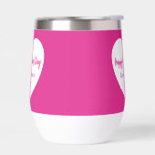 ホットピンクホワイトハートバレンタインデー (左面)