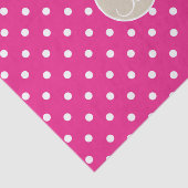 ホットピンクホワイト水玉模様モノグラムレターイニシャル 薄葉紙 (詳細)