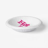 ホットピンクホワイト紙ボウル ペーパーボウル (傾斜あり)