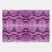 ホットピンクボア収縮スネークスキン ラッピングペーパーシート (正面3)