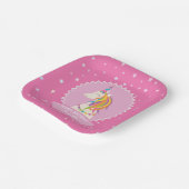 ホットピンクマジカルレインボーユニコーンガール誕生日 ペーパープレート (傾斜あり)