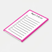 ホットピンクマゼンタの付箋を一覧表示する行の並び ポストイット (アングル)
