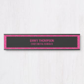 ホットピンクマゼンタカンパニービジネスドア名プレート サインプレート (正面)