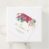 ホットピンクマゼンタフローラエレガント金ゴールドスクリプトハート フェイバータグ (インサイチュ)