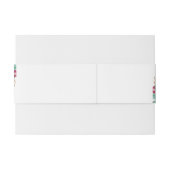 ホットピンクマゼンタフローラエレガント金ゴールドスクリプトハート 招待状ベリーバンド (裏面例)