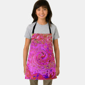 ホットピンクマーブルカラー抽象芸術レトロ旋回 エプロン (インサイチュ)