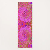 ホットピンクマーブルカラー抽象芸術レトロ旋回 ヨガマット (正面)