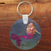ホットピンクマーメイドキーチェーン キーホルダー (正面)