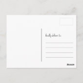 ホットピンクメイソン結婚ジャースありがとうはがき ポストカード (裏面)