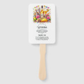 ホットピンクメキシカンフィエスタテキーラ結婚式 プログラム ハンドファン (正面)