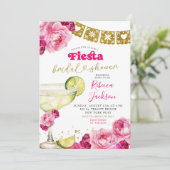 ホットピンクメキシカンフィエスタマルガリータブライダルシャワー 招待状 (スタンド正面)