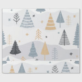 ホットピンクモダングルービークリスマス ラッピングペーパー (フラット)