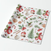 ホットピンクモダングルービークリスマス ラッピングペーパー (アンロールド)