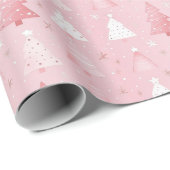 ホットピンクモダングルービークリスマス ラッピングペーパー (ロールコーナー)