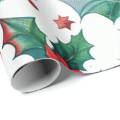 ホットピンクモダングルービークリスマス ラッピングペーパー (ロールコーナー)