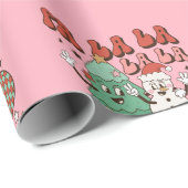 ホットピンクモダングルービークリスマス ラッピングペーパー (ロールコーナー)