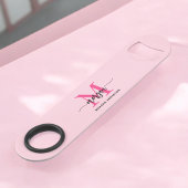 ホットピンクモダンスクリプガーリートのモノグラム名 スピード栓抜き