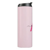 ホットピンクモダンスクリプガーリートのモノグラム名 タンブラー (回転左)