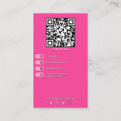 ホットピンクモダンプロフェッショナルテクスブランド 名刺 (裏面)
