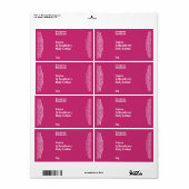 ホットピンクモダン化粧品ボトルラベル ラベル (フルシート)